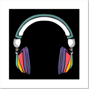 Headphones colorful Posters and Art